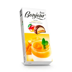 Десерт – Бонджур, зі смаком манго, Konti, 232 г. Ціна не включає 20% обов'язкового пожертвування на Парасольку. Пожертвування потрібно додати під час оформлення замовлення. Дякуємо за вашу підтримку!