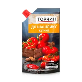 Кетчуп до шашлику - Торчин, 270 г. Ціна не включає 20% обов'язкового пожертвування на Парасольку. Пожертвування потрібно додати під час оформлення замовлення. Дякуємо за вашу підтримку!