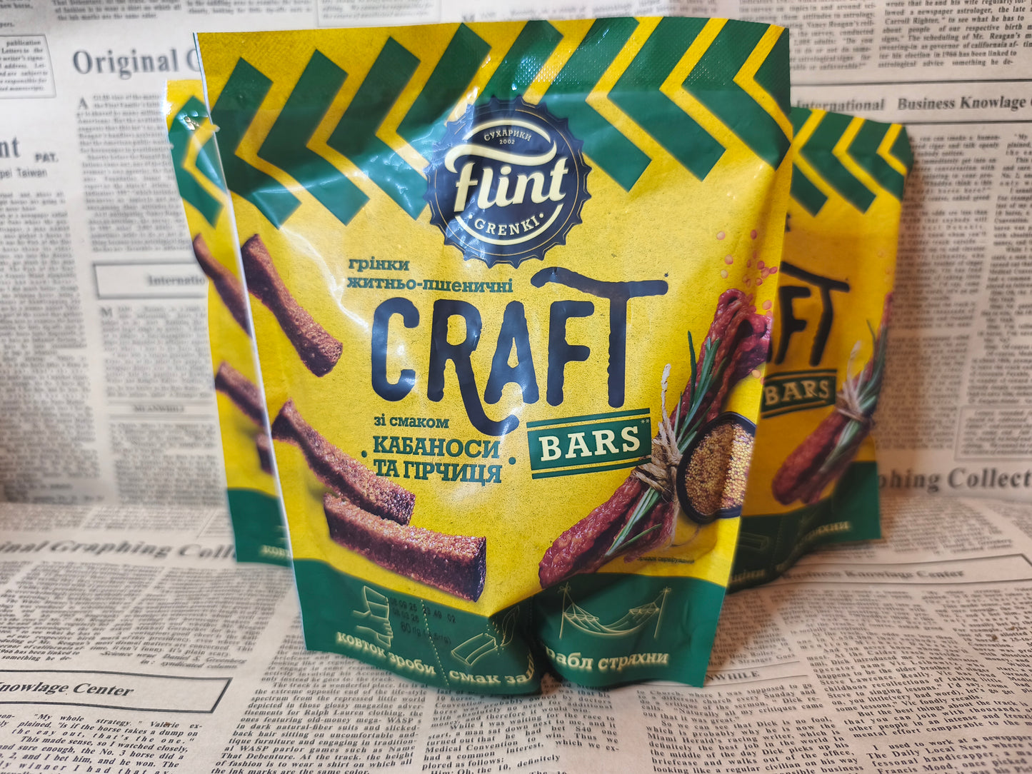 Сухарики ТМ Flint Baguette. Кабаноси з гірчицею , 80г Ціна не включає 20% обов'язкового пожертвування на Парасольку. Пожертвування потрібно додати під час оформлення замовлення. Дякуємо за вашу підтримку!