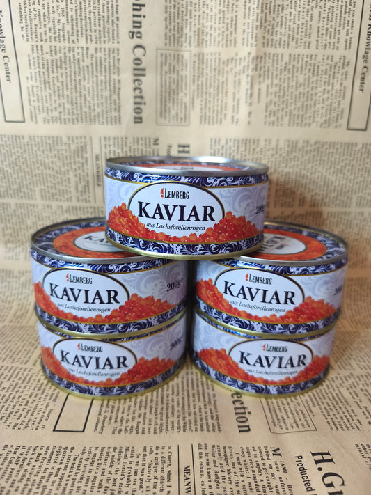 Ікра форелі 200г. Ціна не включає 20% обов'язкового пожертвування на Парасольку. Пожертвування потрібно додати під час оформлення замовлення. Дякуємо за вашу підтримку!