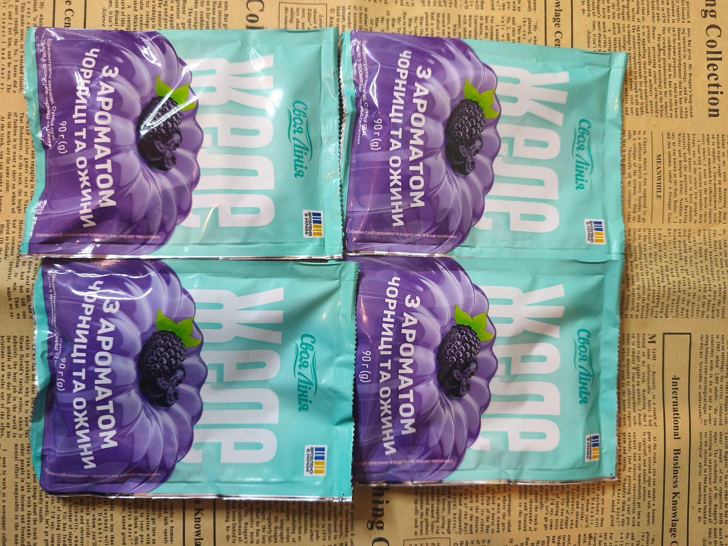 Желе чорниця та ожина 90г.Ціна не включає 20% обов'язкового пожертвування на Парасольку. Пожертвування потрібно додати під час оформлення замовлення. Дякуємо за вашу підтримку!